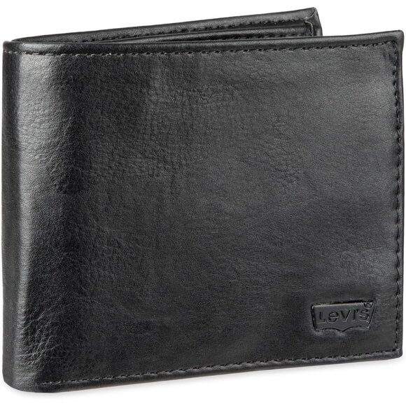 Men Black Extra Capacity Slimfold Wallet with Multiple Card Slots and ID Window - Picture 2 of 8